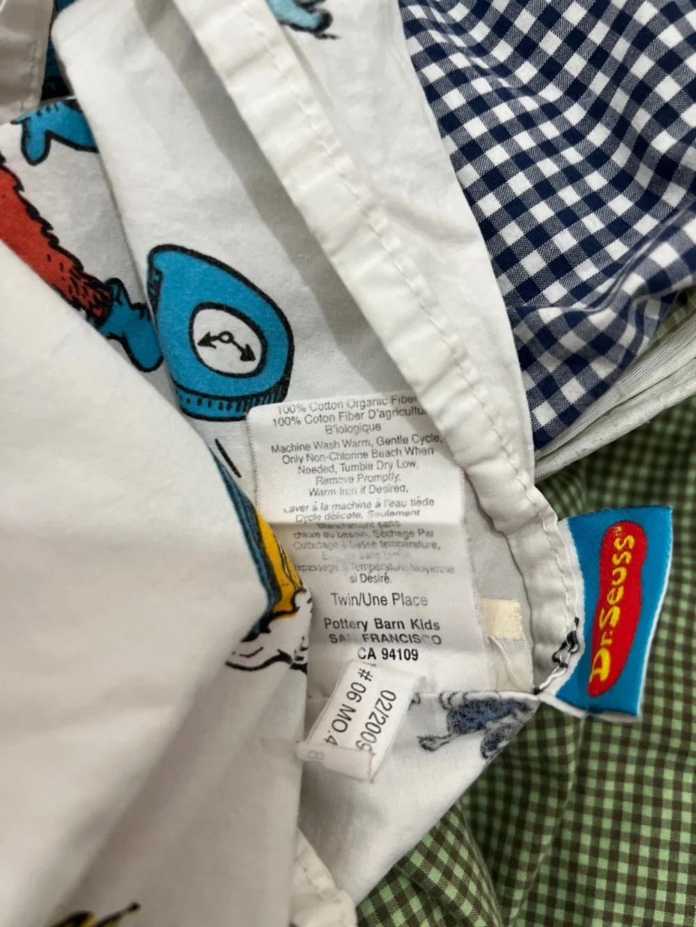 Pottery Barn Kids & Dr. Seuss 5 PCs. Set Bending Comforter Sheets Shams Sz Twin
